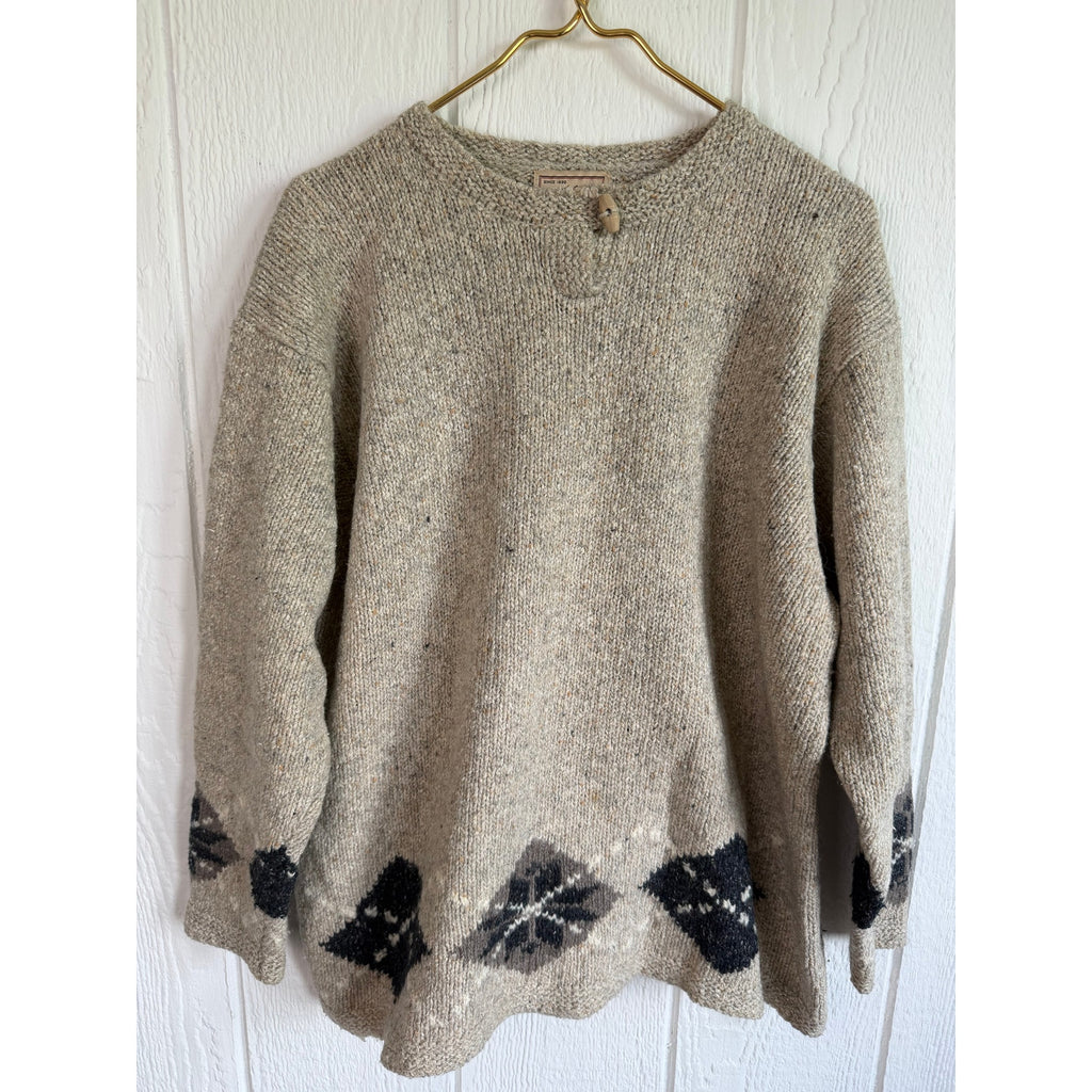 Vintage Woolrich Women's Wool Blend Toggle Sweater Nordic Pullover, XL