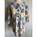 Vintage Act III Heart Print Blouse Button Front Novelty Checker Star Top Medium