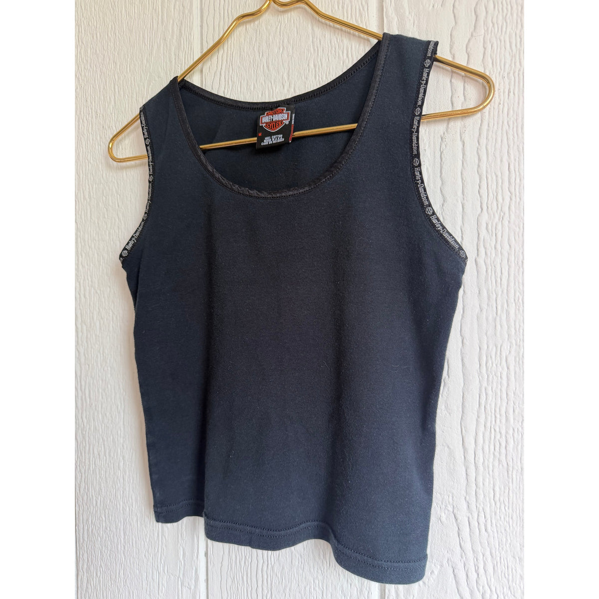 Y2K Harley Davidson Nags Head NC Tank Top Womens Medium Black Motorcycle