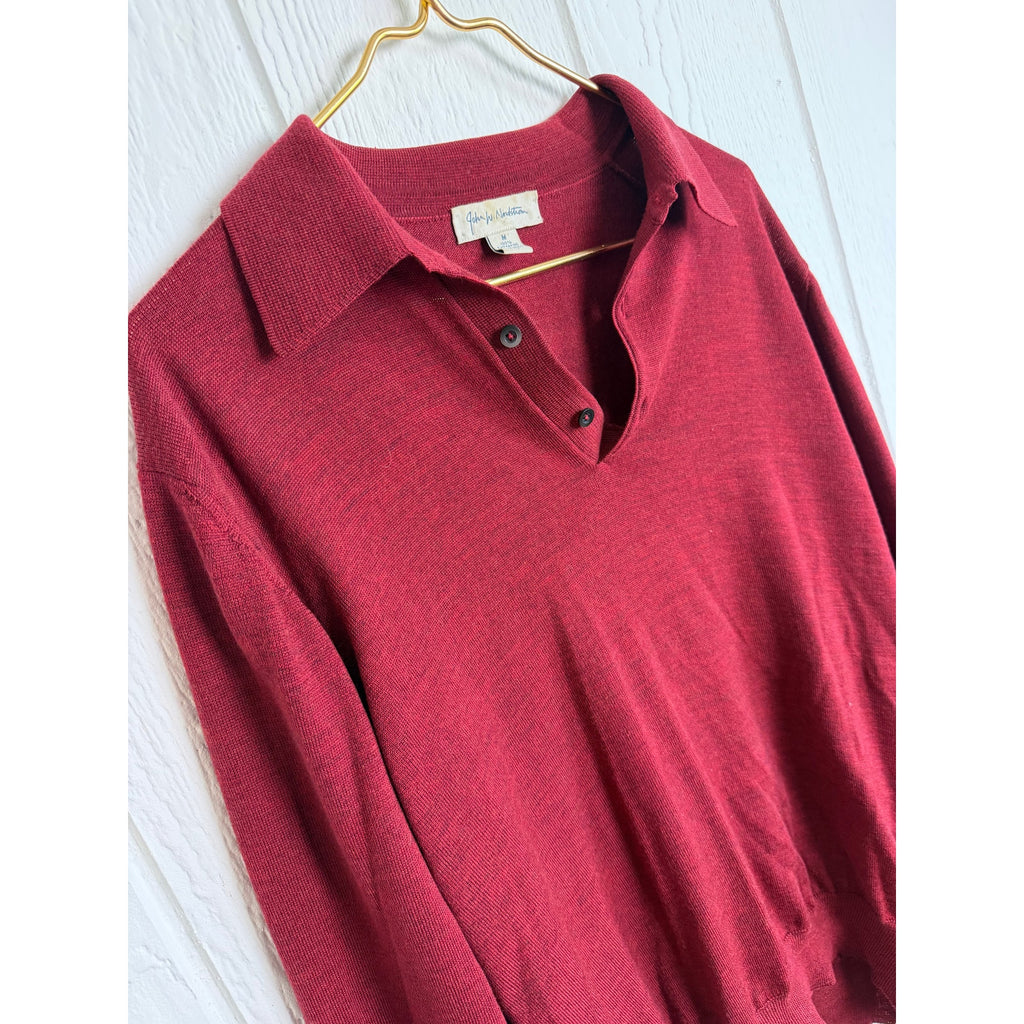 John W Nordstrom Extra Fine Merino Wool Sweater, Medium Italy