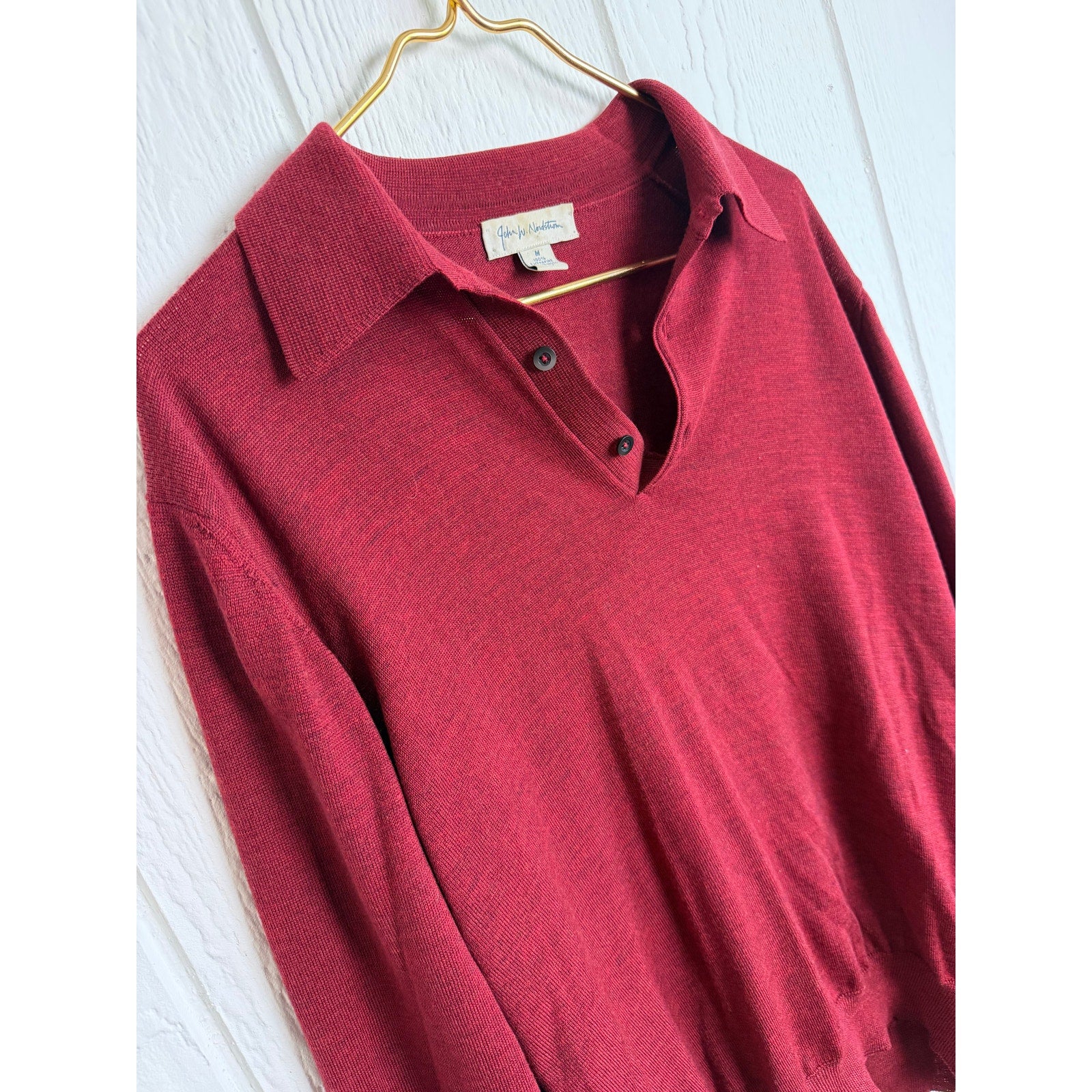John W Nordstrom Extra Fine Merino Wool Sweater, Medium Italy