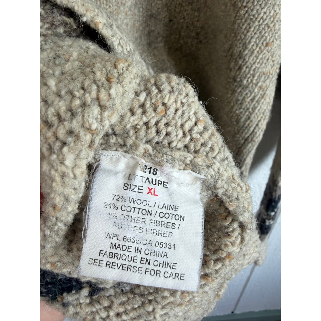 Vintage Woolrich Women's Wool Blend Toggle Sweater Nordic Pullover, XL