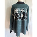 Vintage Panda Fleece Pullover Jacket Green Teddy Fleece 90s