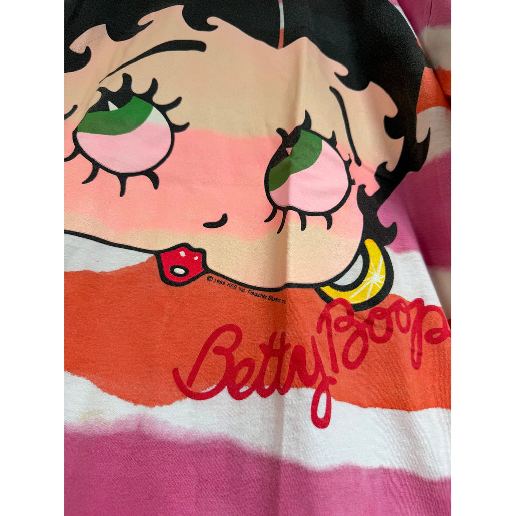 Vintage 1989 Betty Boop Oversized Single Stitch Tee Tie Dye Large