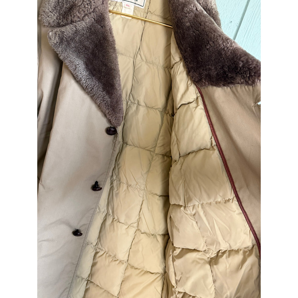 Vintage L.L. Bean Goose Down Parka Coat Jacket Made in USA Mens 46 Quilted