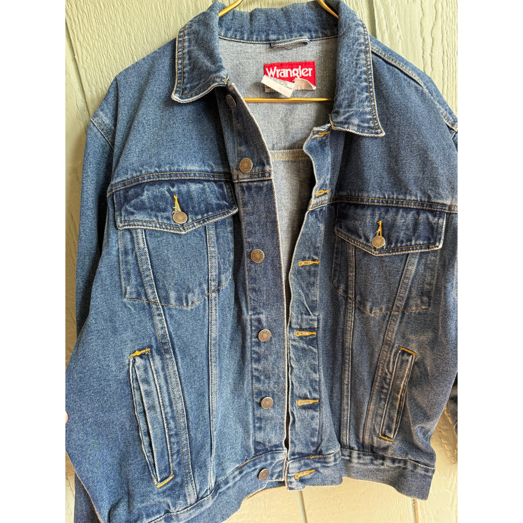Vintage Jean Jacket Wrangler Hero Denim, Medium