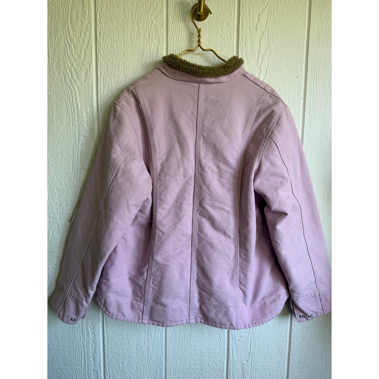 NWT Vintage Pink Carhartt Coat Sherpa Lined Canvas, Size XL RARE