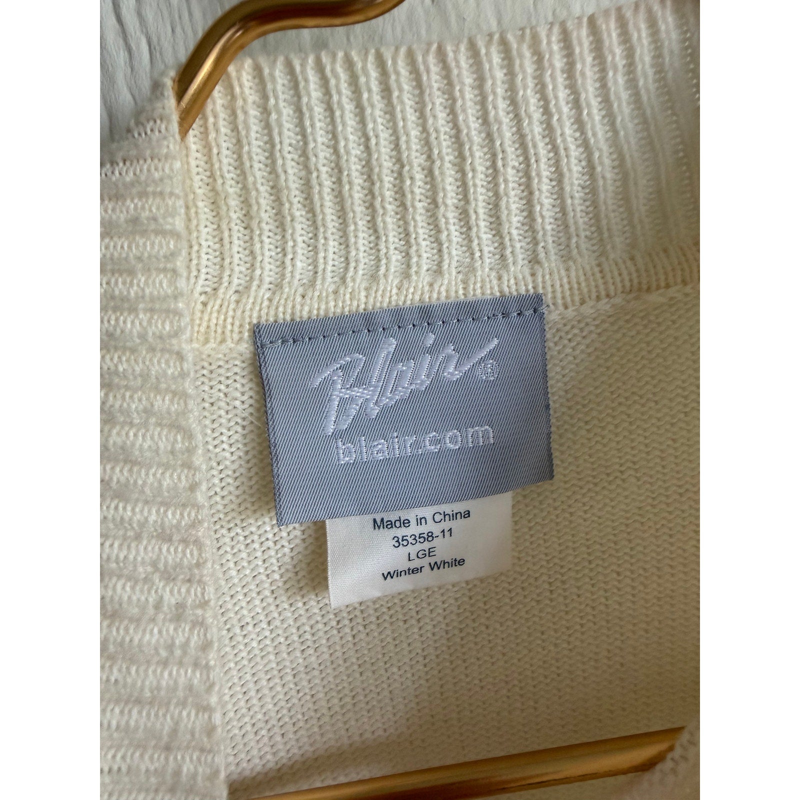 Vintage Blair Embroidered Floral Mock Neck Sweater Women’s Large Cottagecore