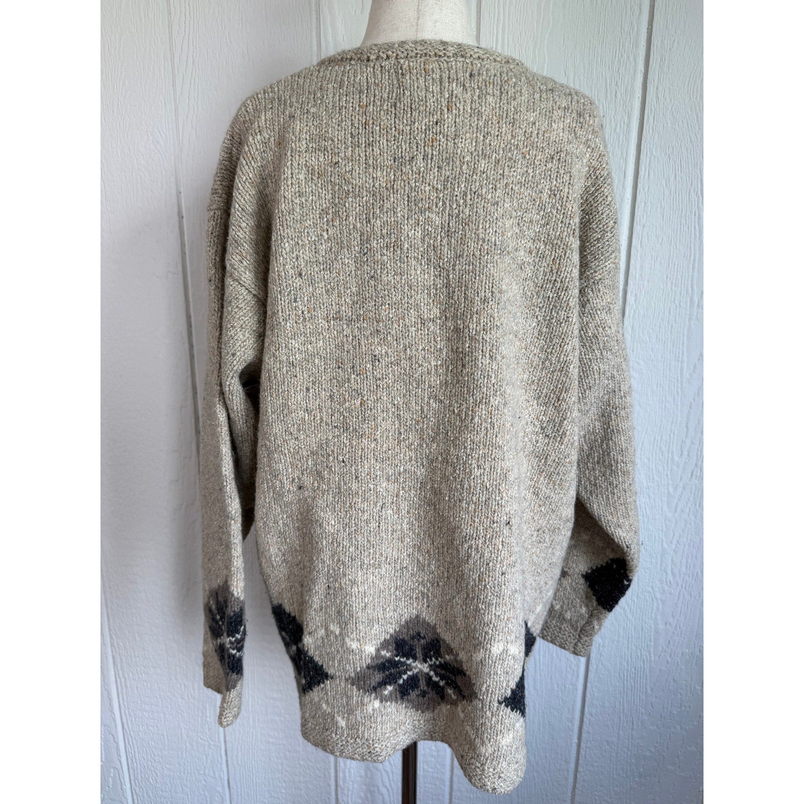 Vintage Woolrich Women's Wool Blend Toggle Sweater Nordic Pullover, XL