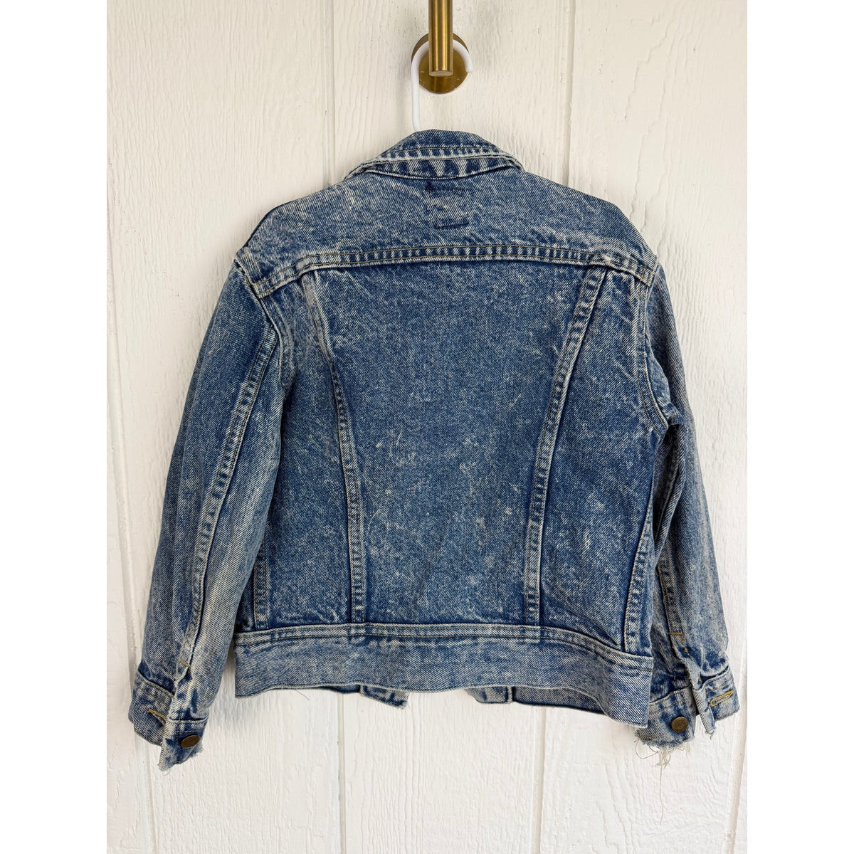 Vintage Lee Harley Davidson Denim Jacket Girls Size 10 Made USA Biker 80s 90s