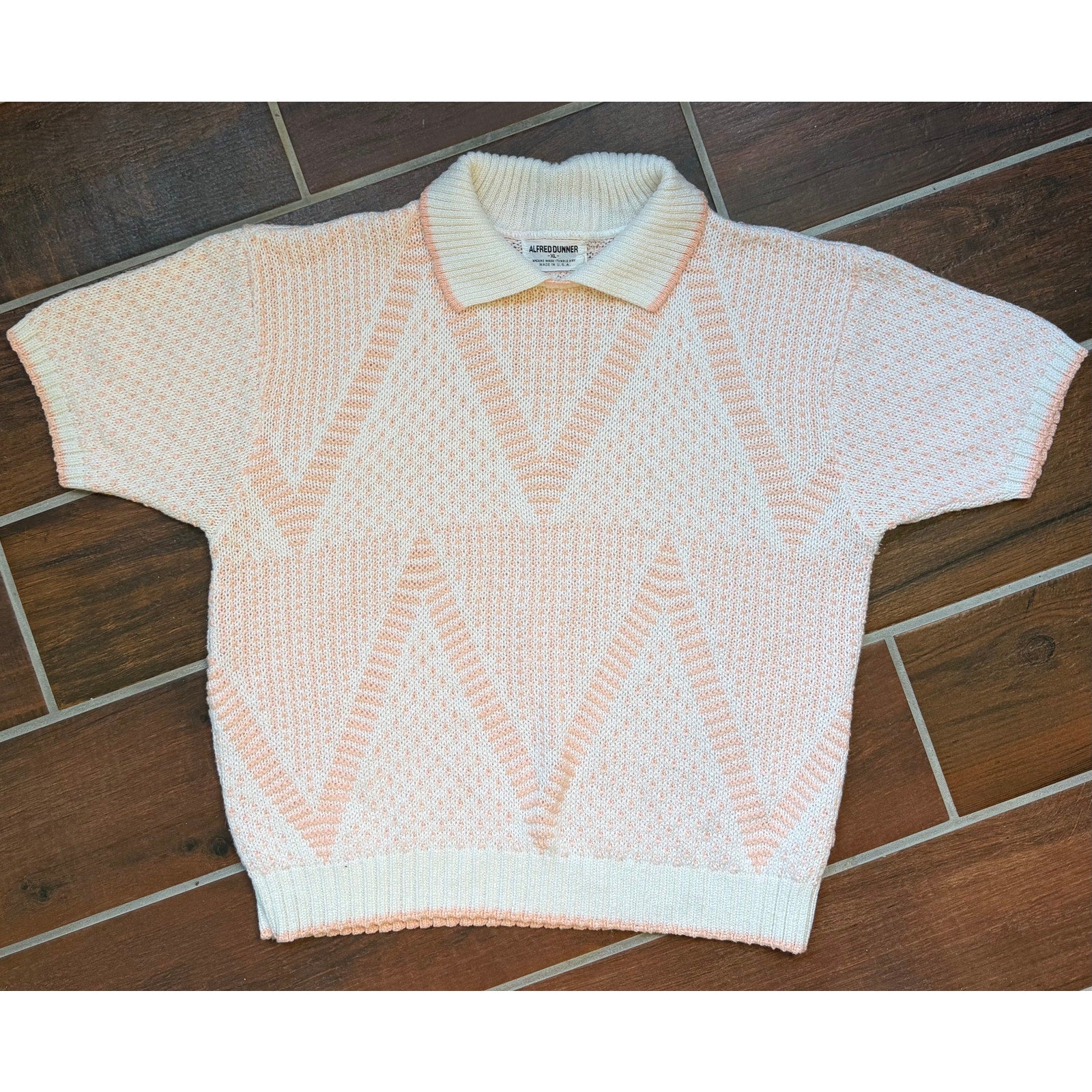 Vintage 90s Alfred Dunner Cottagecore Polo, Pink USA Size XL