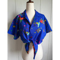 Vintage Hilo Hattie Hawaiian Shirt Tropical Shell Floral Button Up Made in Hawaii