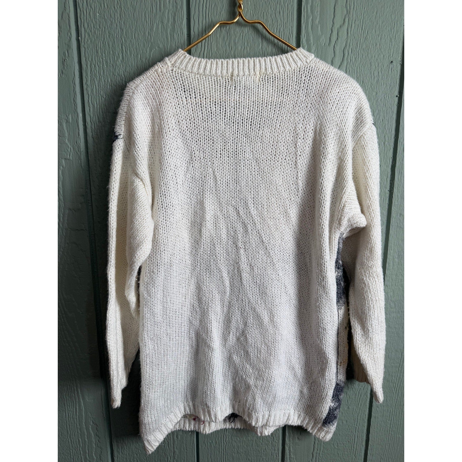 Vintage 90s Allison Smith Floral Knit Sweater Women’s Small Cottagecore